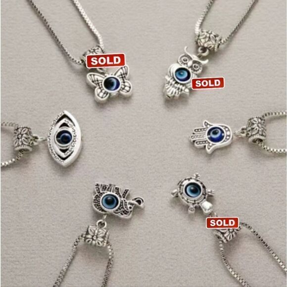 Eye of God Necklace Metal Chains Necklace - Picture 2 of 9